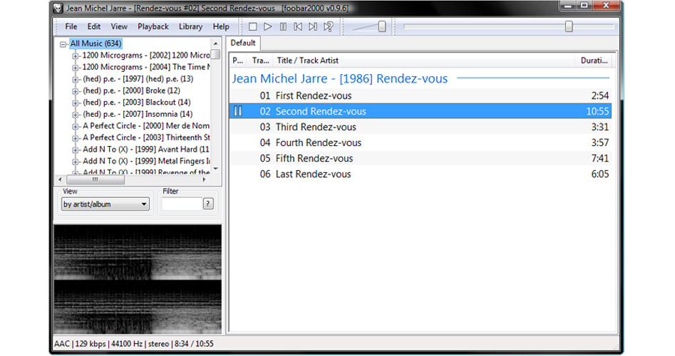 Interface de Foobar2000